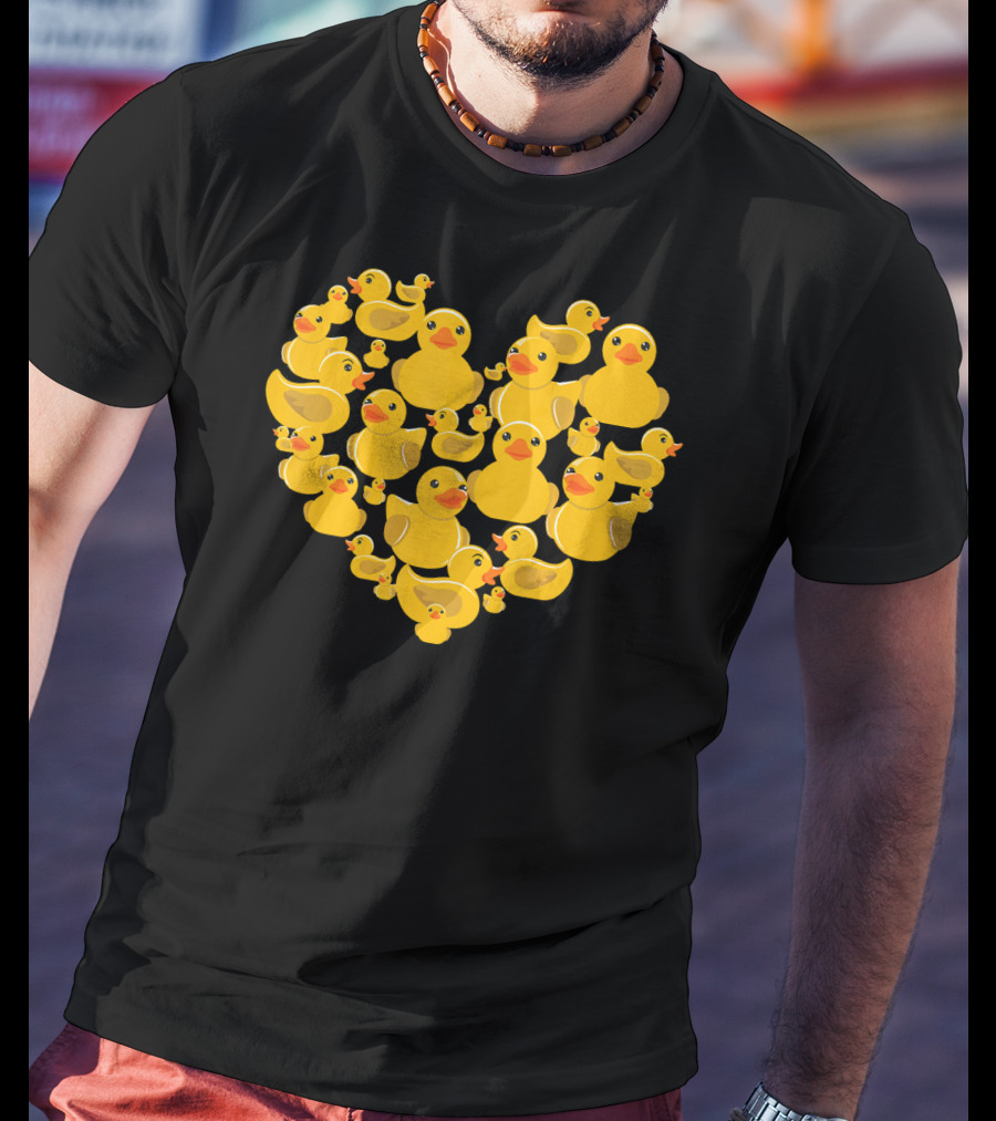 Rubber Duck Valentine Heart Quack Valen T-Shirt