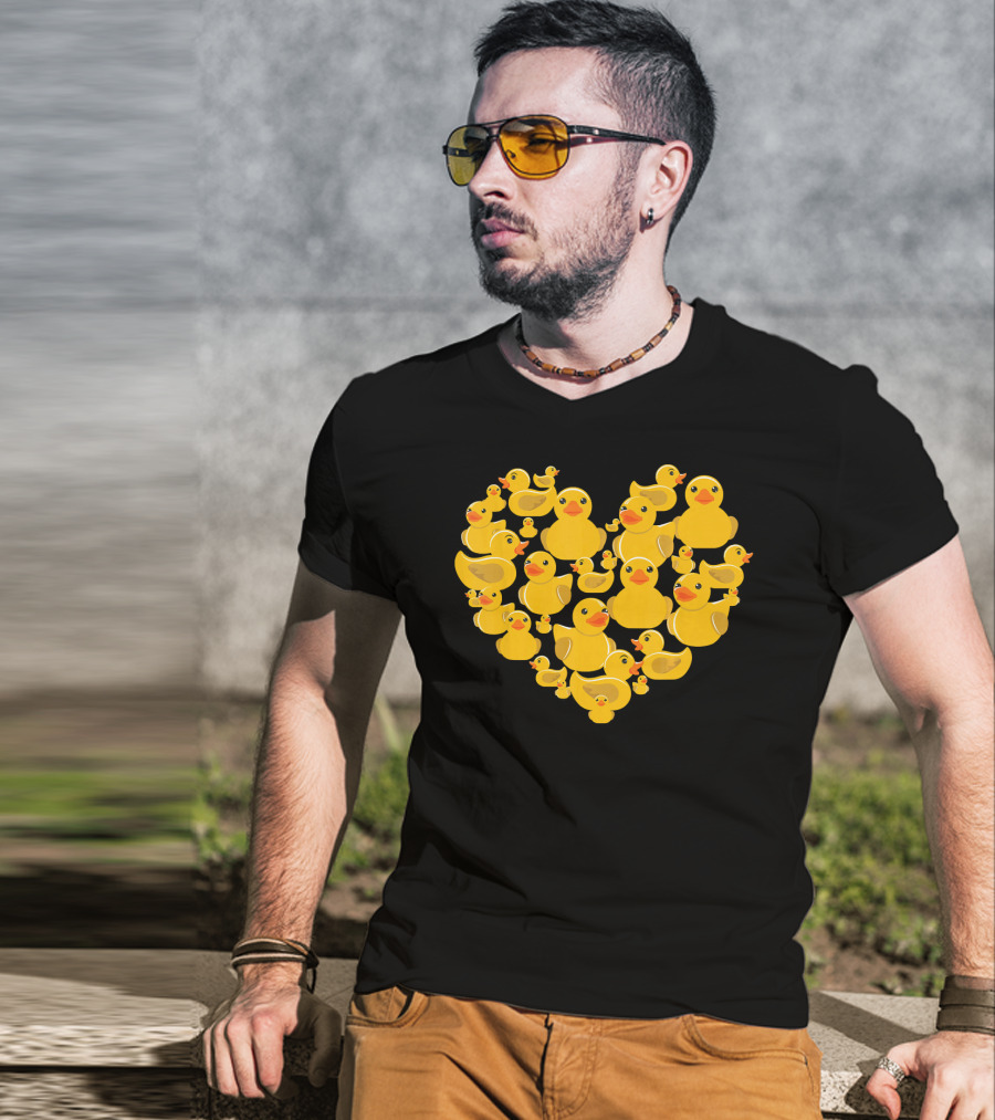 Rubber Duck Valentine Heart Quack Valen T-Shirt