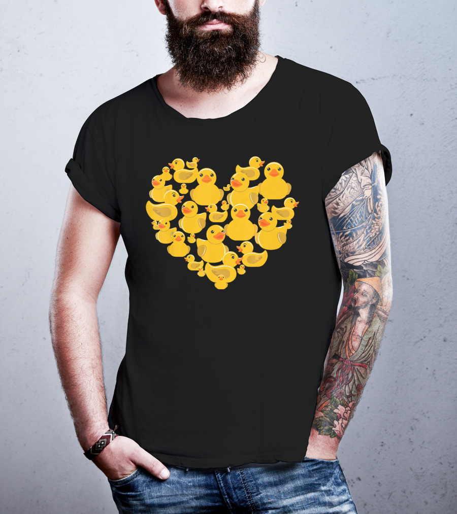 Rubber Duck Valentine Heart Quack Valen T-Shirt