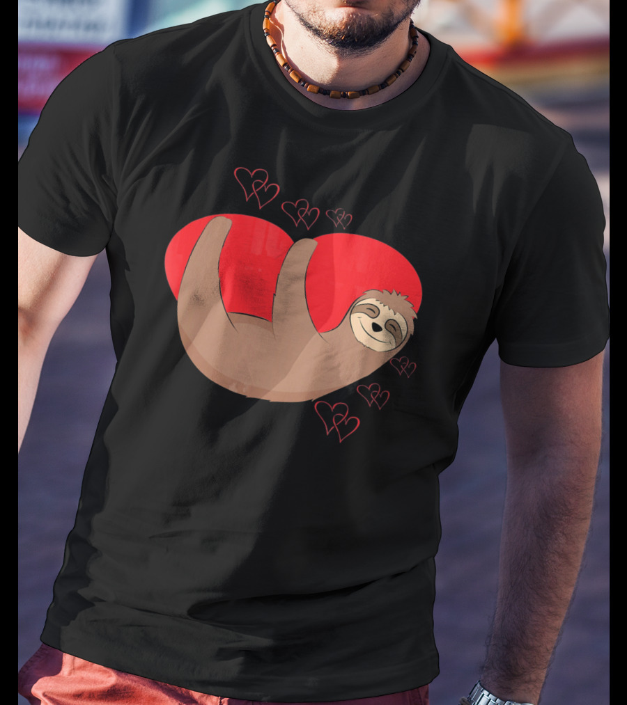 Valentines Sloth Heart T-Shirt