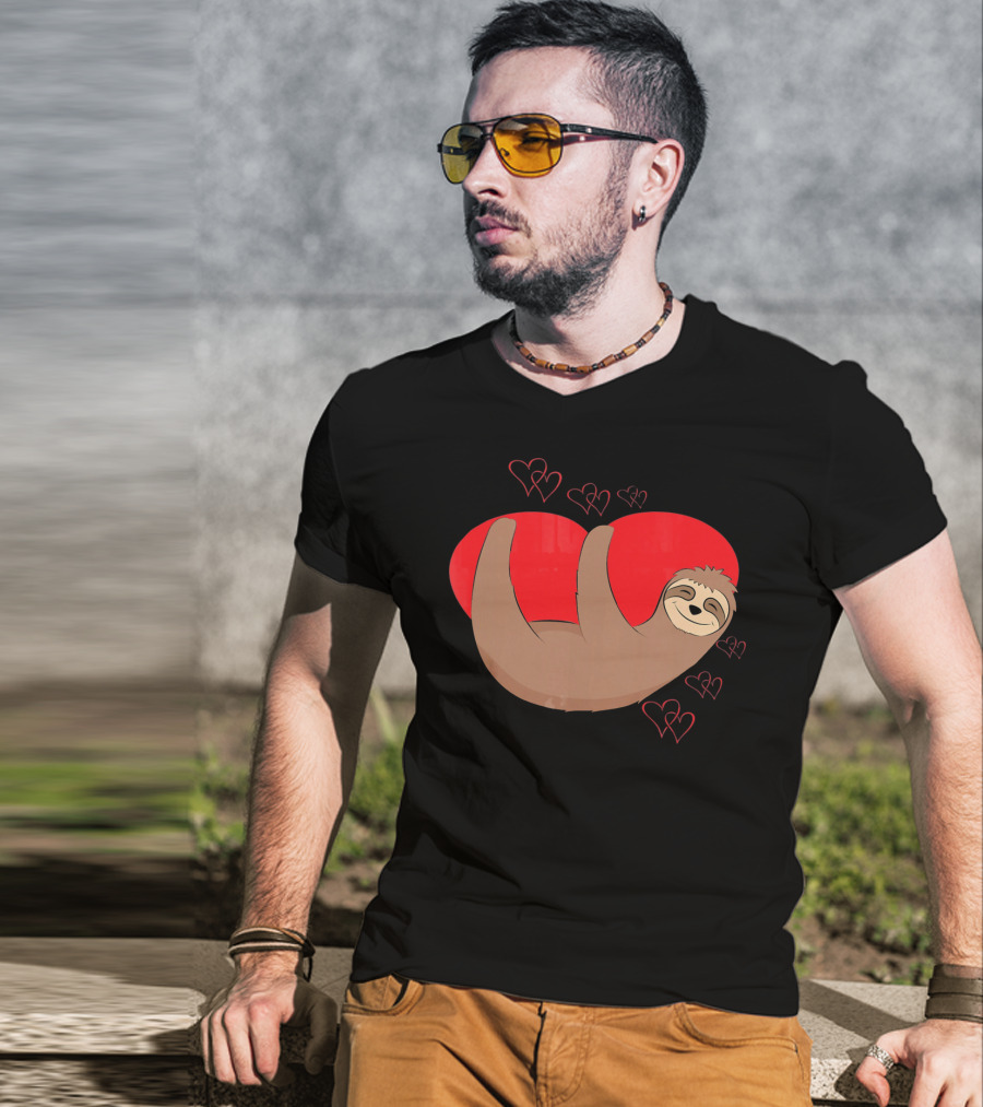 Valentines Sloth Heart T-Shirt