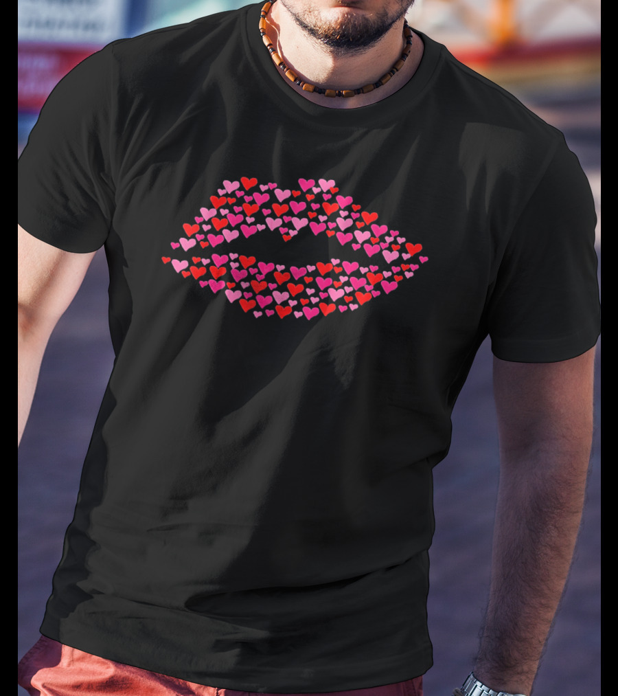 Valentine Love Lips Heart T-Shirt