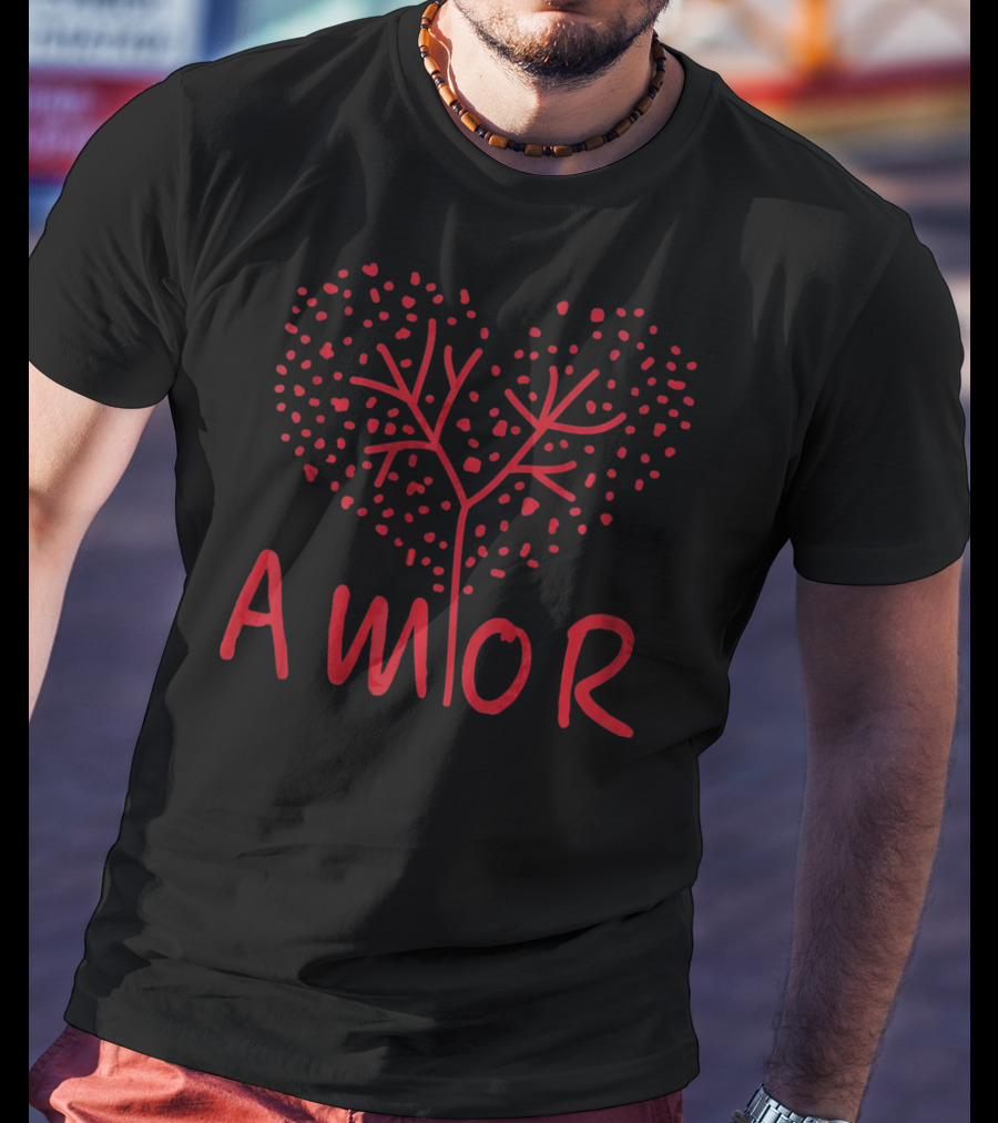Amor Spanish Valentines Day Heart T-Shirt