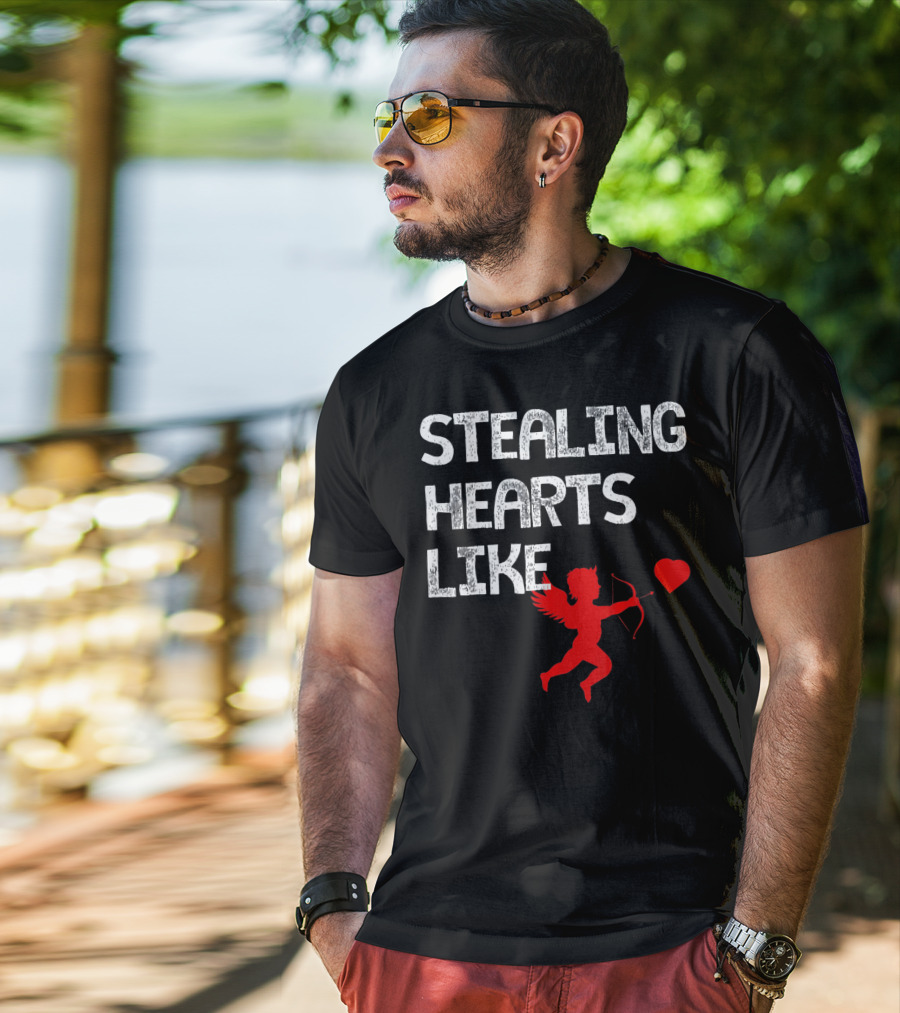 Stealing Hearts Like Cupid Kids Funny Va T-Shirt
