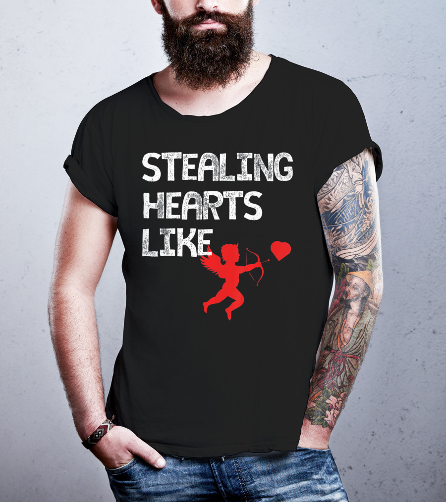 Stealing Hearts Like Cupid Kids Funny Va T-Shirt