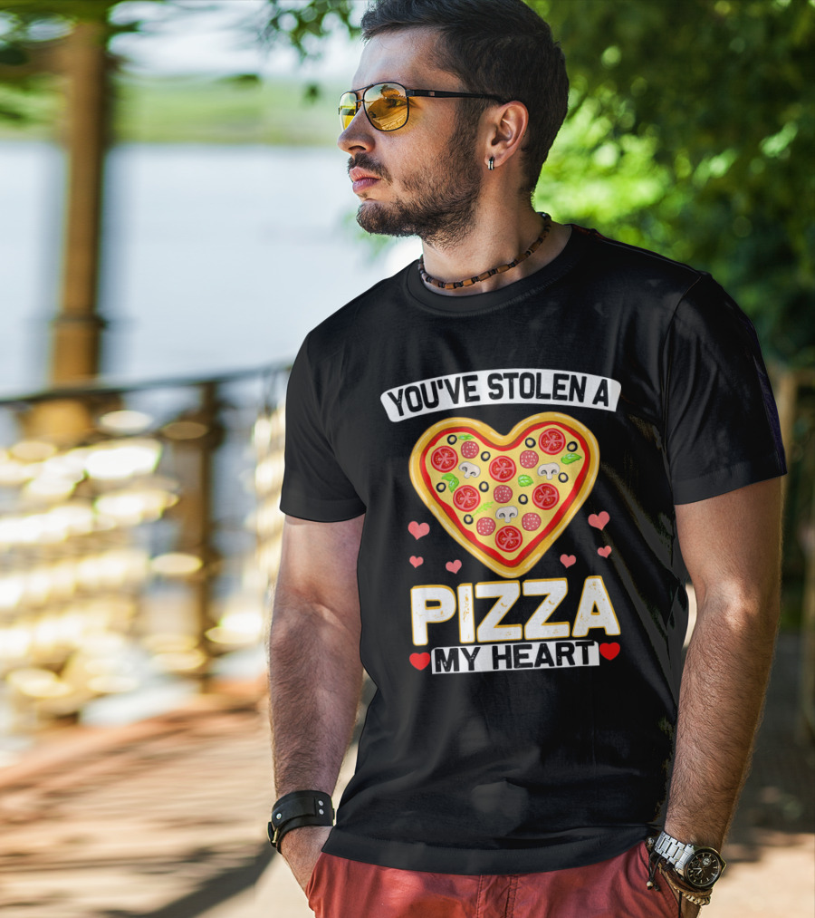 You've Stolen A Pizza My Heart Valentine's Day Hearts T-Shirt