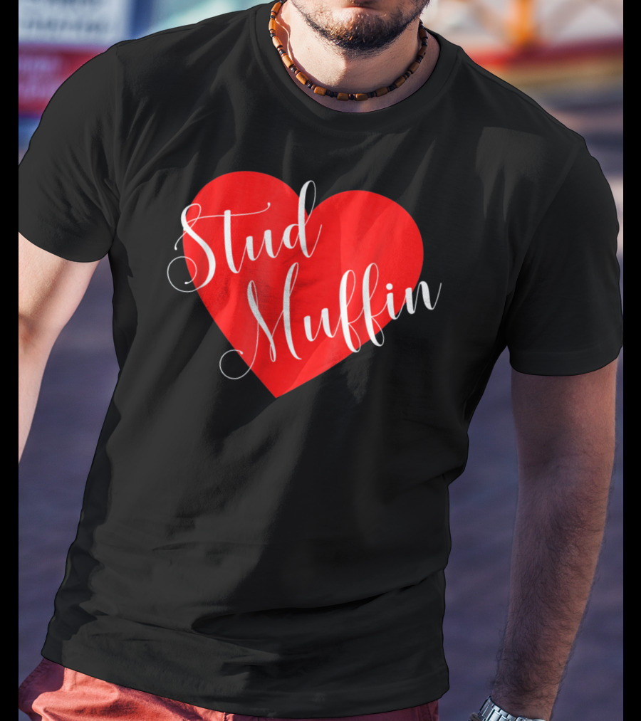 Stud Muffin Retro Vintage Valen Heart T-Shirt