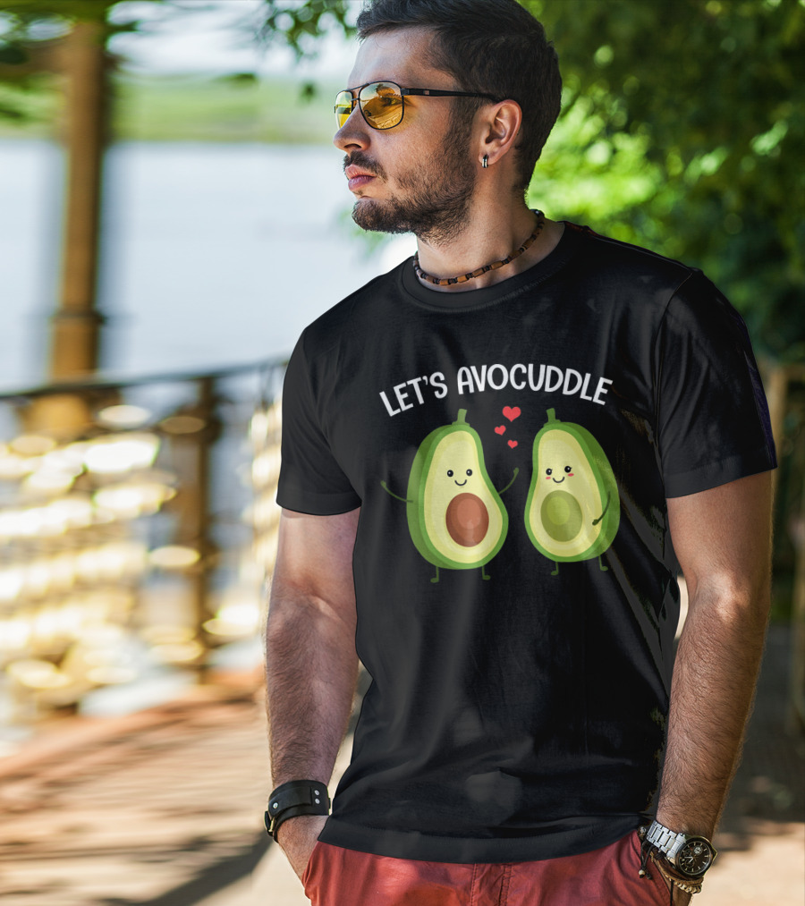 Let's Avocuddle Funny Couple Avocado Love T-Shirt