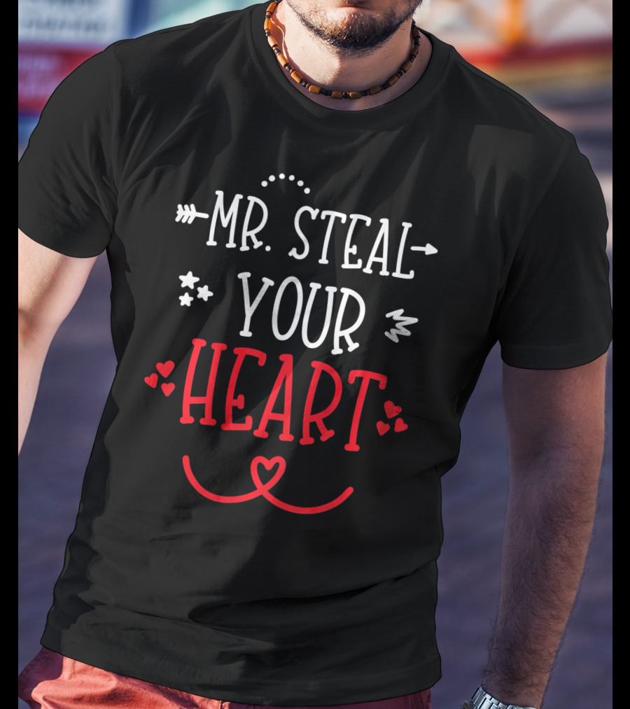 Mr. Steal Your Heart Little Boy Valentine's Day T-Shirt