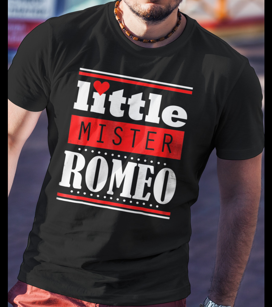 Little Mister Romeo Cute Funny Valentine Heart T-Shirt
