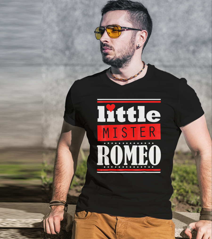 Little Mister Romeo Cute Funny Valentine Heart T-Shirt