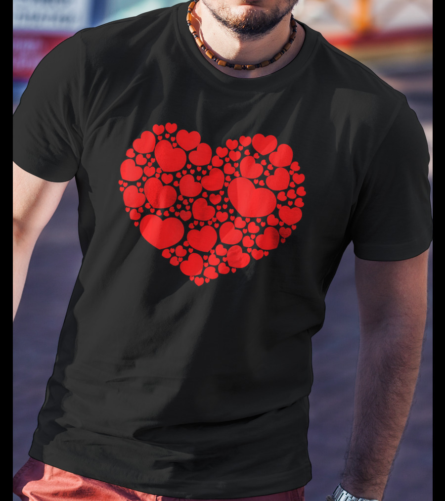 Valentines Day Lots Of Heart Red Hearts Couple T-Shirt