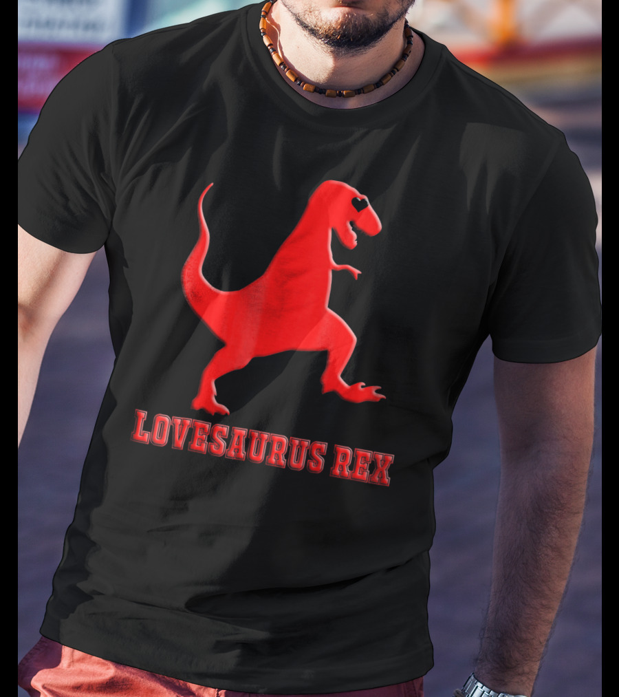 Lovesaurus Rex Dinosaur Heart Valentine T-Shirt
