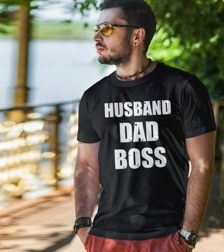Husband Dad Boss Mens Valentines T-Shirt