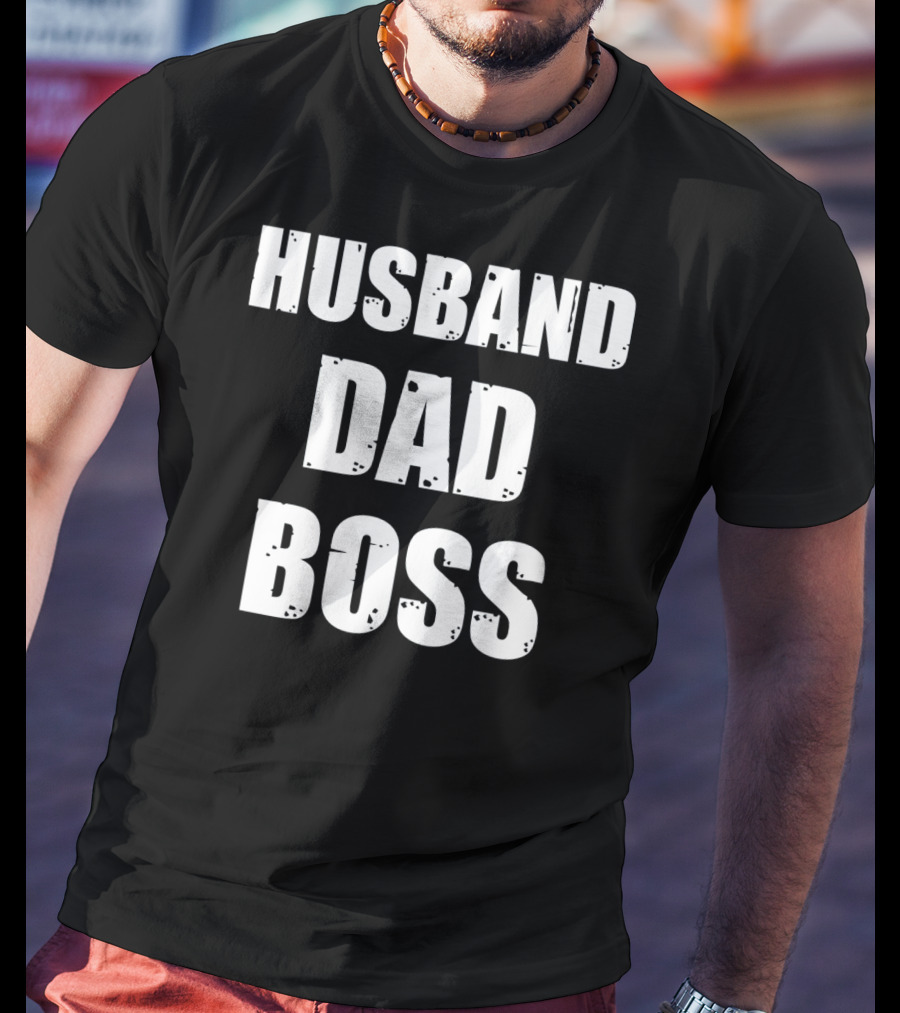 Husband Dad Boss Mens Valentines T-Shirt