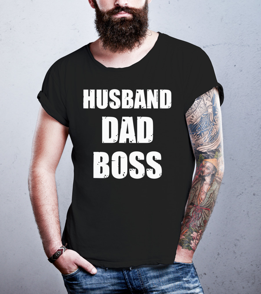 Husband Dad Boss Mens Valentines T-Shirt