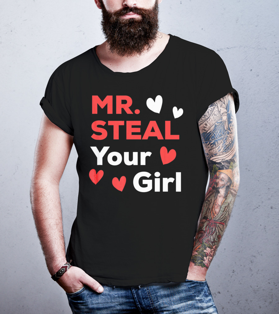 MR. STEAL YOUR GIRL Boys Funny Vale T-Shirt