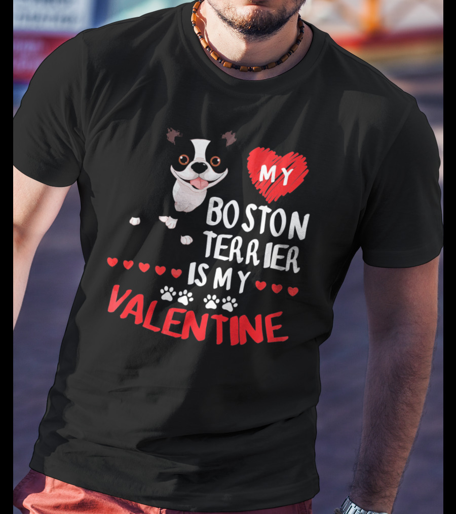 My Boston Terrier Is My Valentine T-Shirt