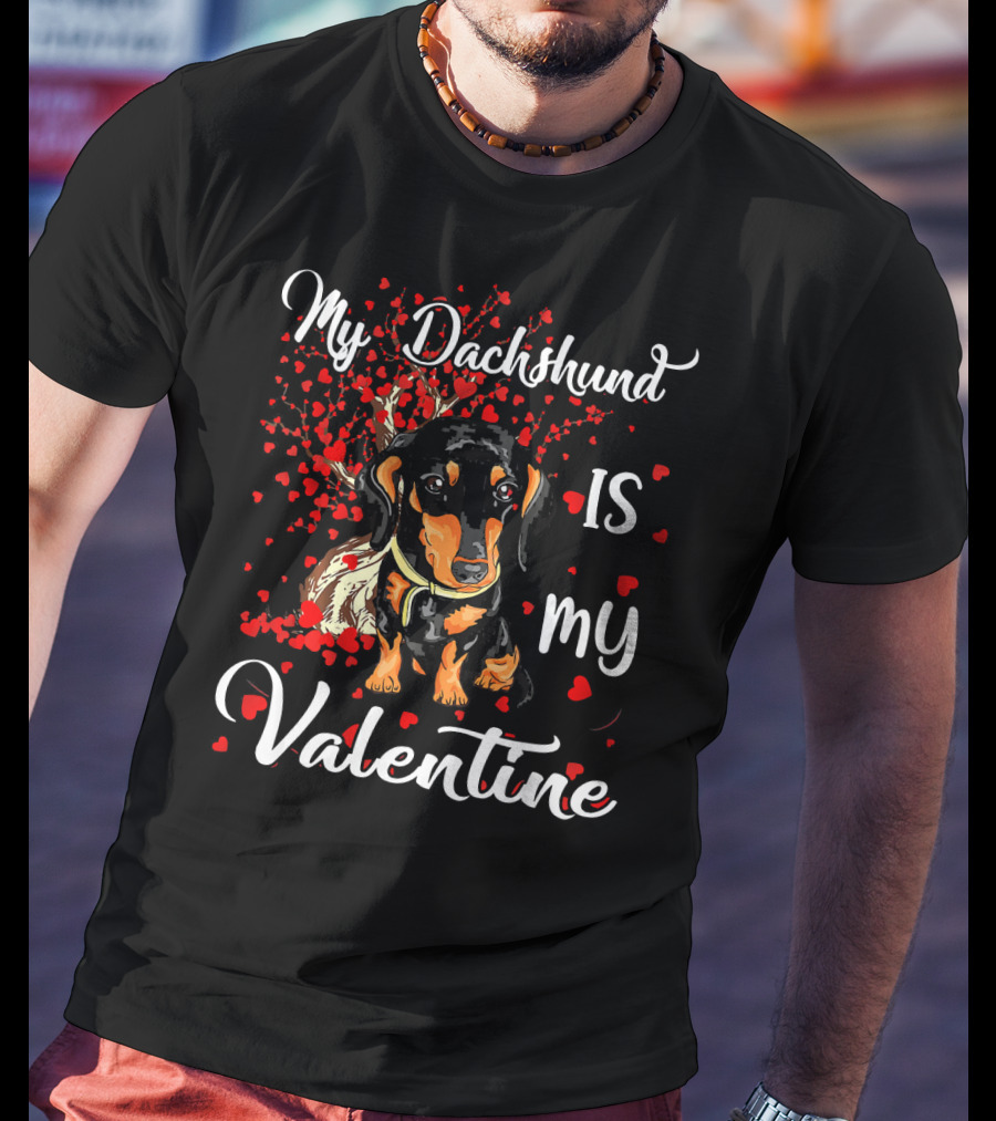 My Dachshund Is My Valentine T-Shirt