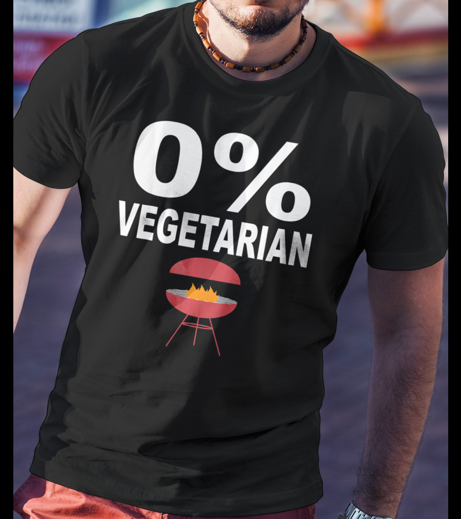 0% Vegetarian Barbecue Lover Grill T-Shirt