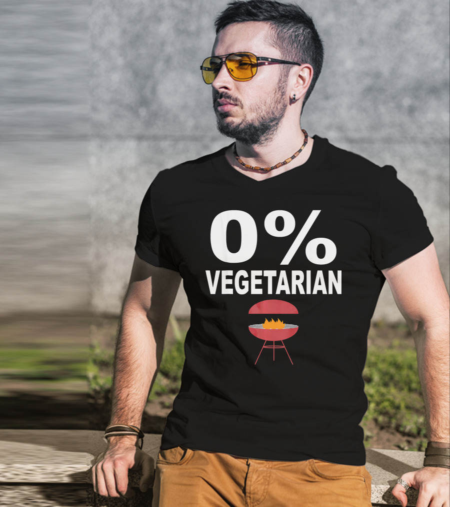 0% Vegetarian Barbecue Lover Grill T-Shirt