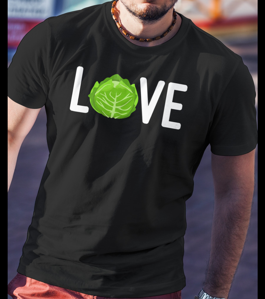 Love Cabbage Eating Clean Vegetarian Food T-Shirt