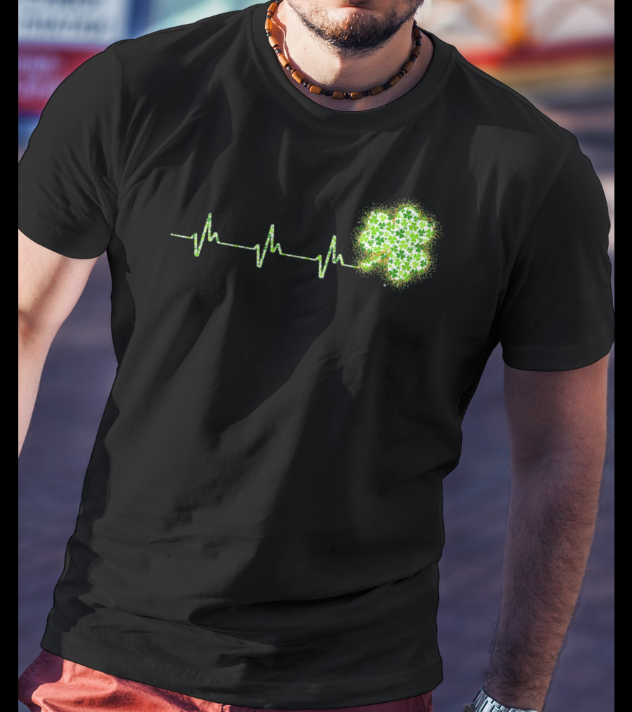 HeartBeat Shamrock St Patricks Day T-Shirt