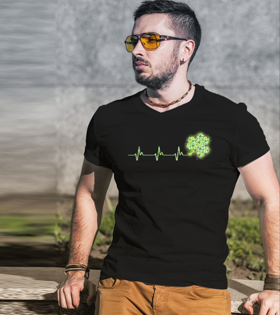 HeartBeat Shamrock St Patricks Day T-Shirt