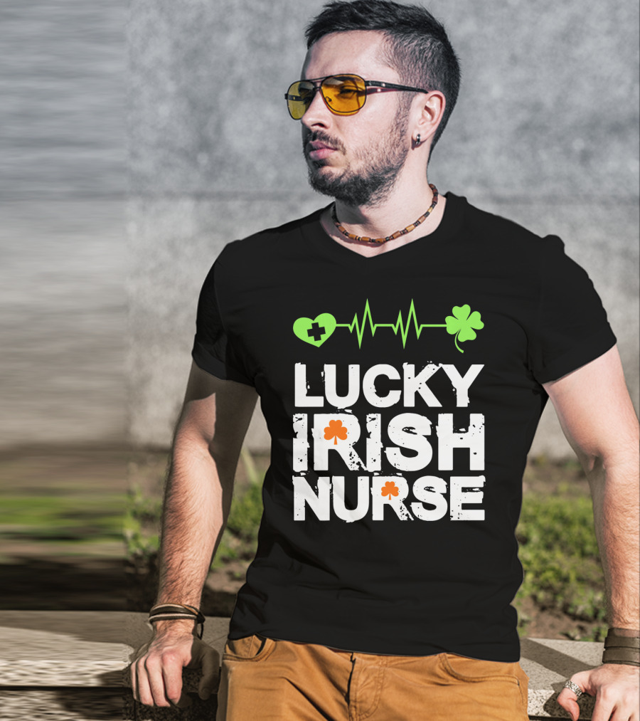 Lucky Irish Nurse St Patricks Day T-Shirt
