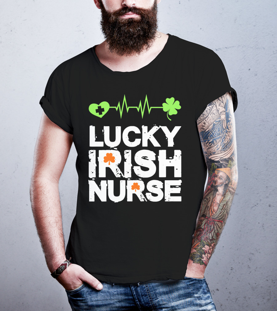 Lucky Irish Nurse St Patricks Day T-Shirt