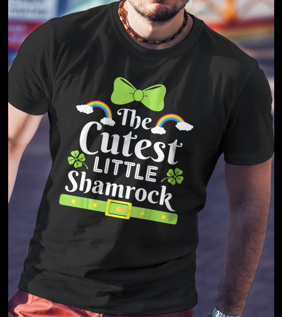 The Cutest Little Shamrock Rainbows And Leprechaun Costume T-Shirt