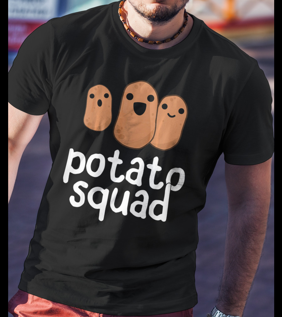 Potato Squad Funny Potato Potat Trio Faces T-Shirt