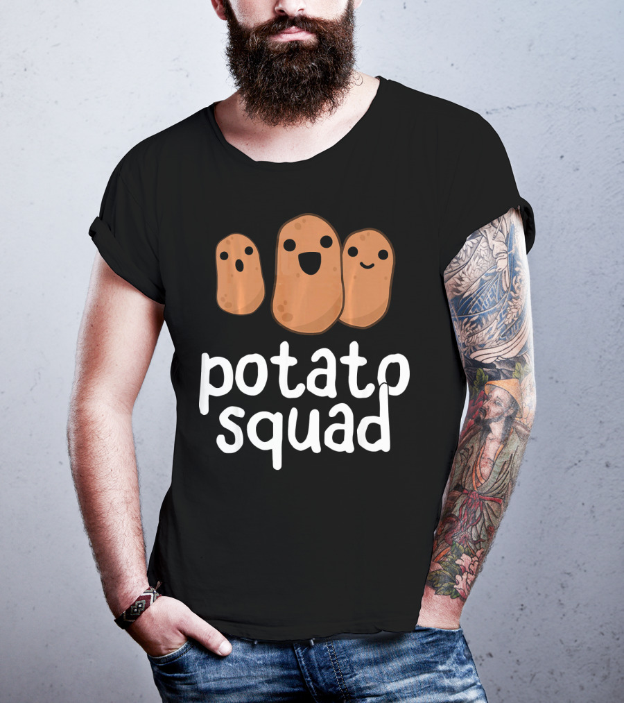 Potato Squad Funny Potato Potat Trio Faces T-Shirt
