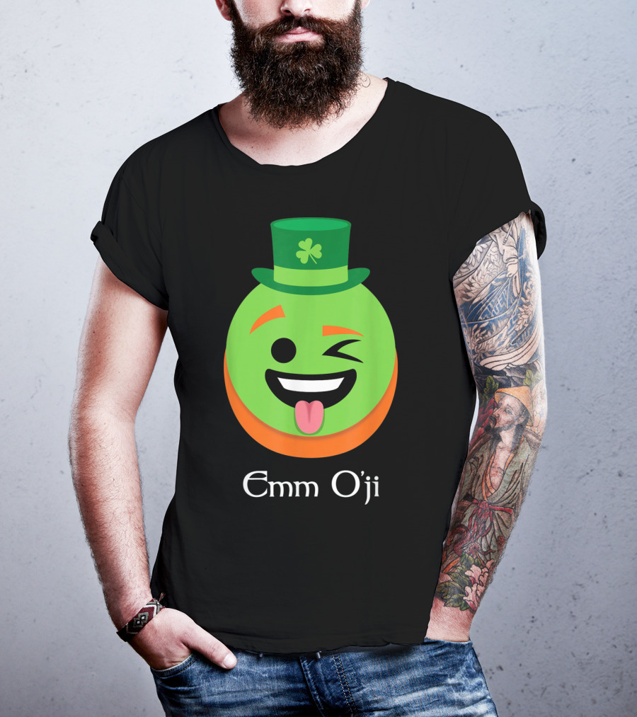 Emm O'ji Happy Saint Patricks Day Emoji Irish Fun T-Shirt