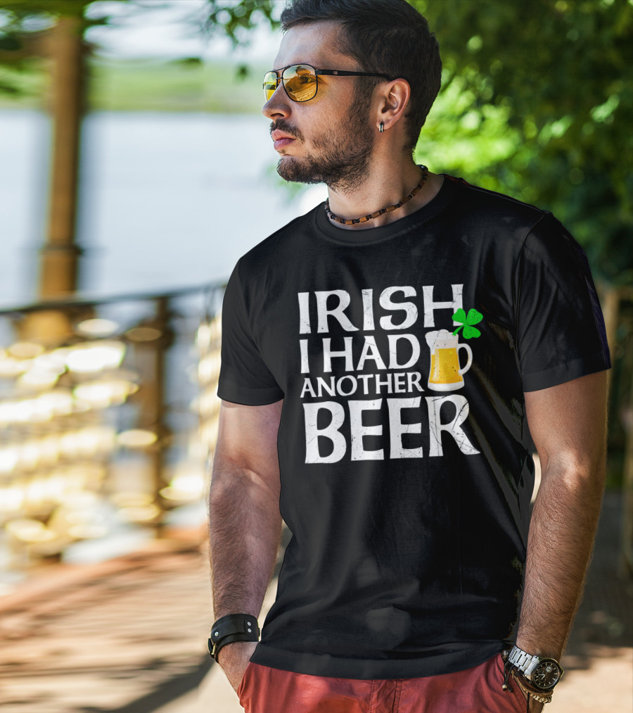 Irish I Had Another Beer Mug Shamrock T-Shirt