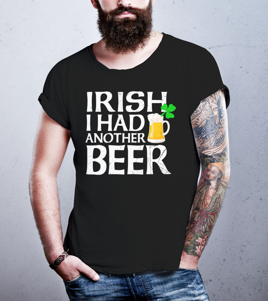 Irish I Had Another Beer Mug Shamrock T-Shirt