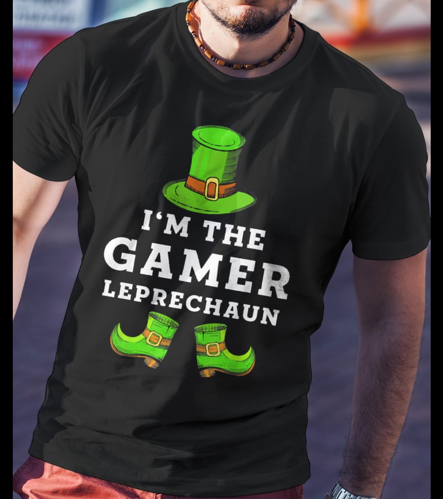 I'm The Gamer Leprechaun St Patrick's Hat And Shoes T-Shirt