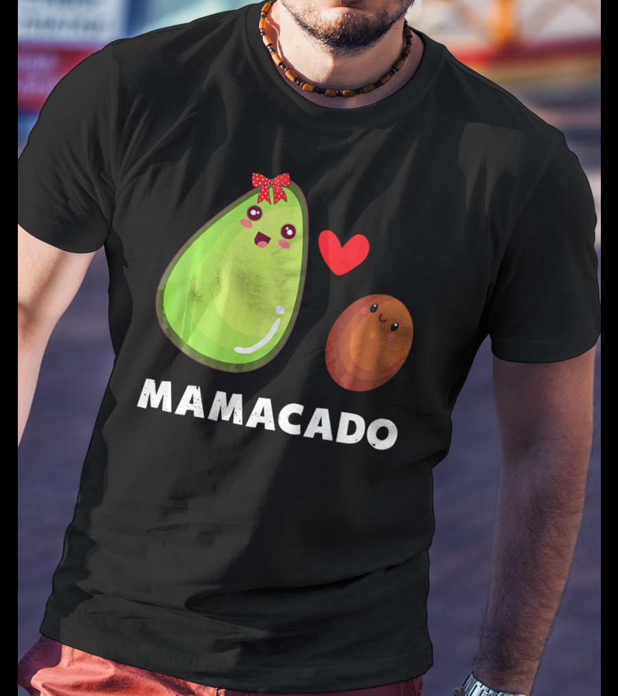 Mamacado Pregnancy Vegetarian Avo Cute Heart Avocado T-Shirt