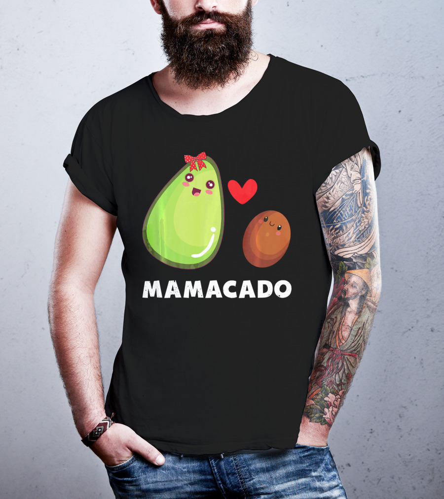 Mamacado Pregnancy Vegetarian Avo Cute Heart Avocado T-Shirt