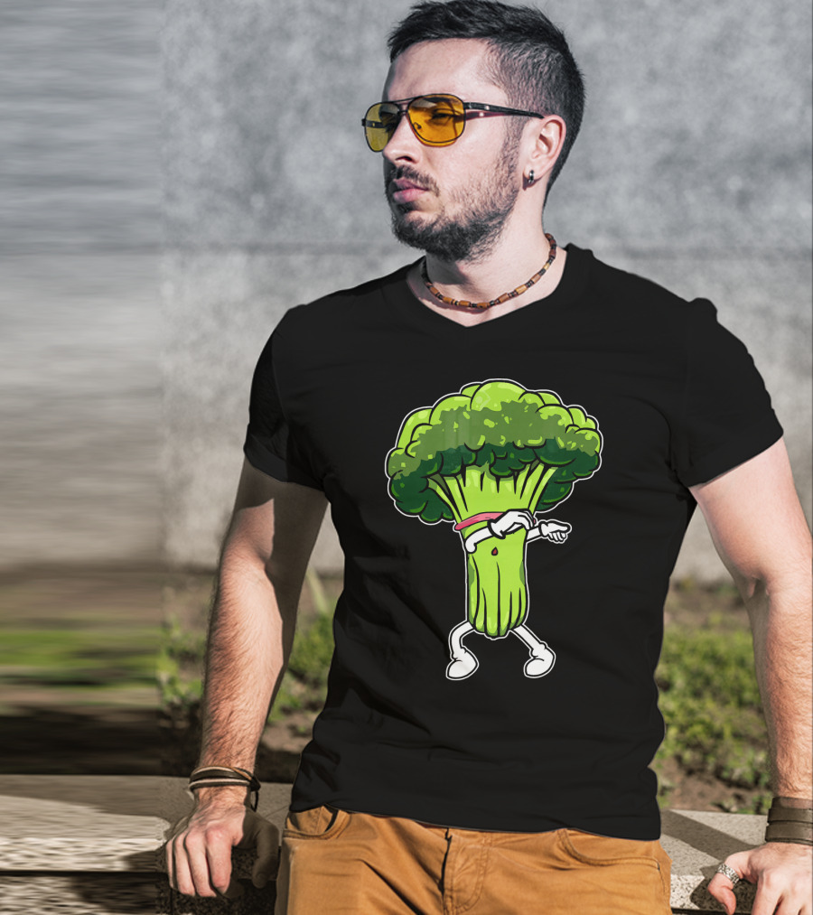 Broccoli Dabbing Meme Funny Dance Veggie Trend T-Shirt