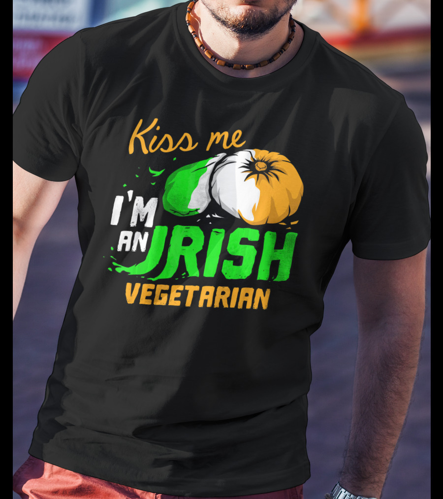 Kiss Me I'm An Irish Vegetarian St. Patrick's Day T-Shirt
