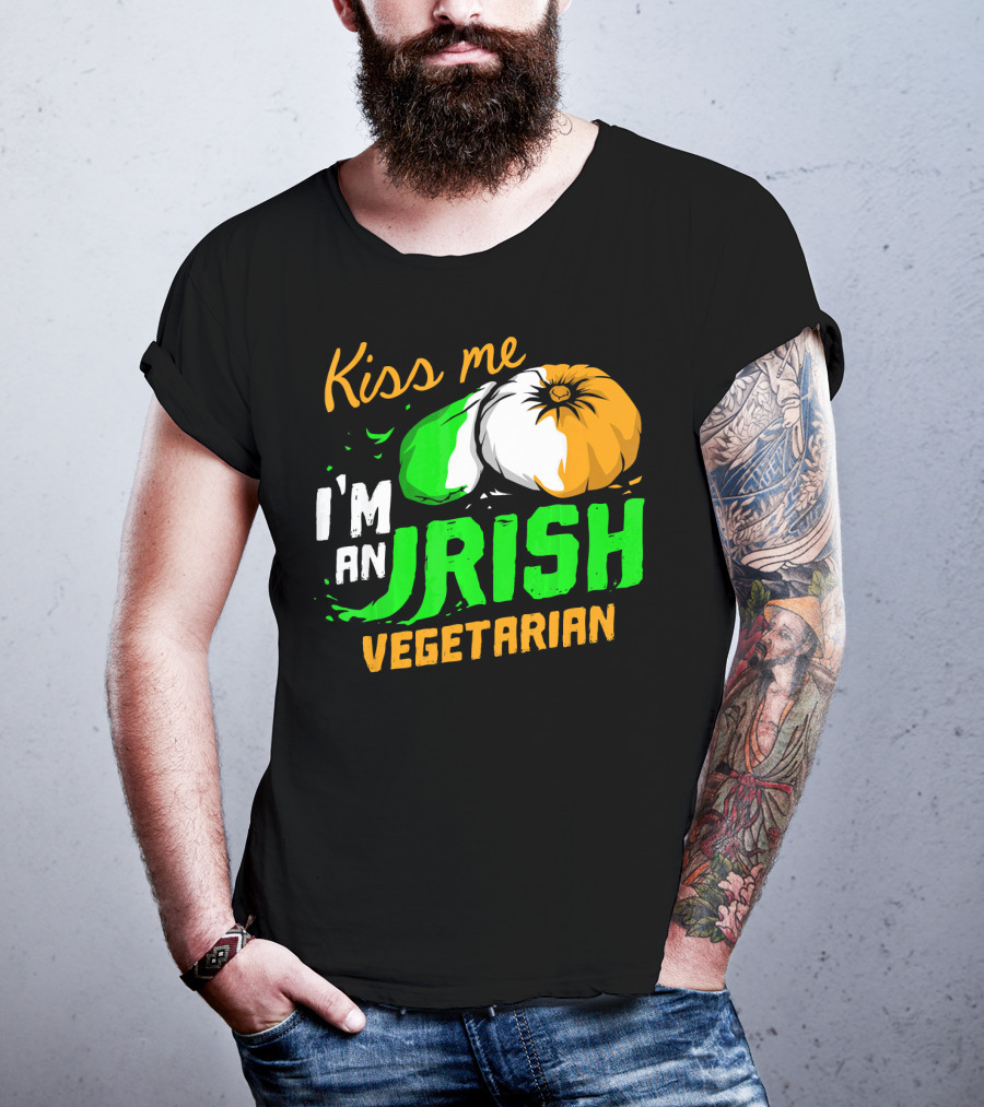 Kiss Me I'm An Irish Vegetarian St. Patrick's Day T-Shirt