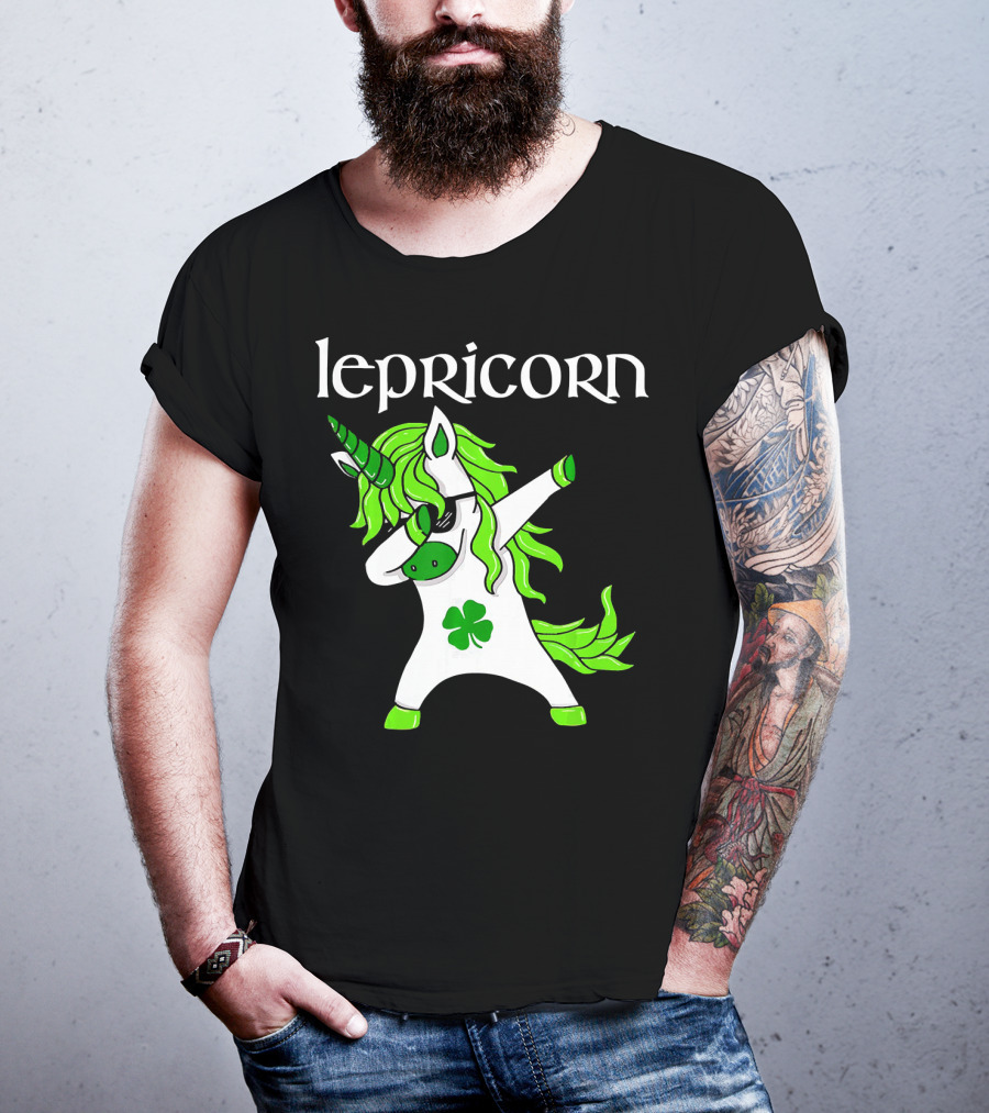 Dabbing Leprechaun Unicorn Lepricorn Funny St. Patricks T-Shirt
