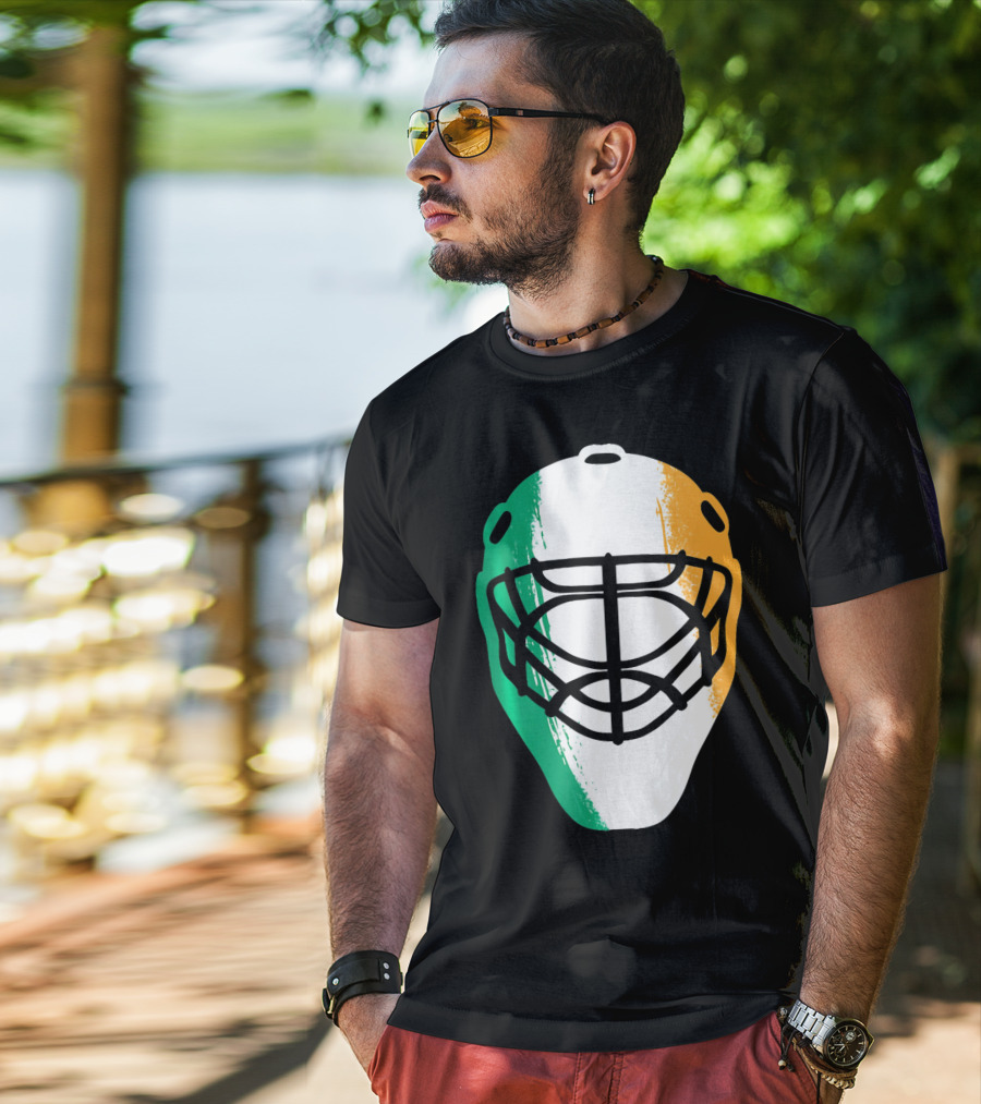 St Patricks Day Irish Hockey Mask T-Shirt