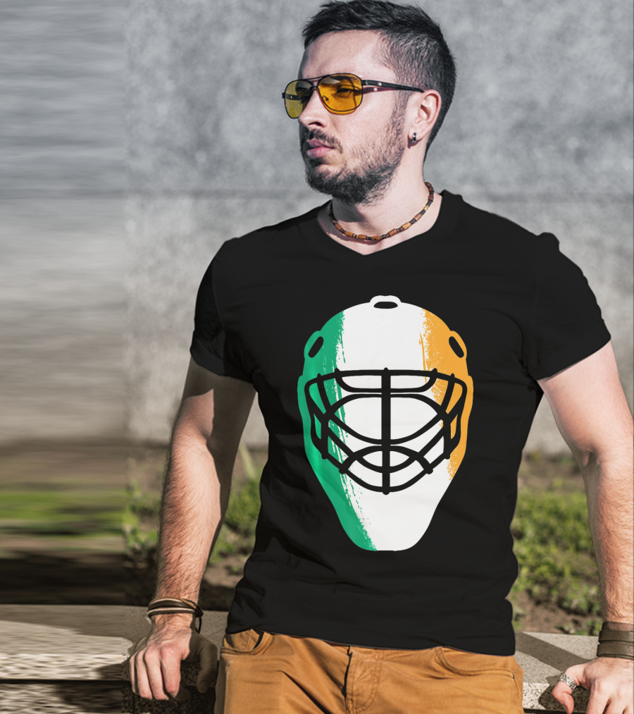 St Patricks Day Irish Hockey Mask T-Shirt