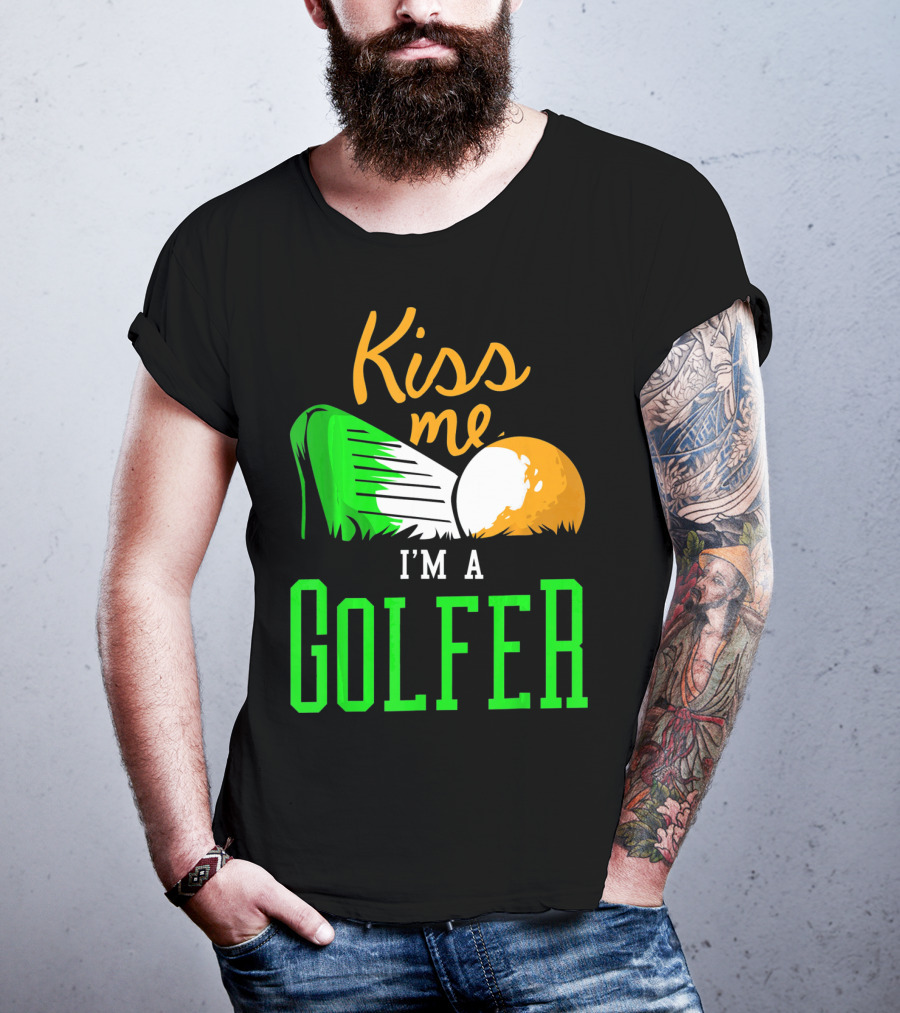 Kiss Me I'm A Golfer St. Patrick's Day T-Shirt
