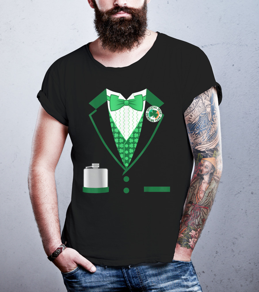 Mens St. Patricks Day Costume Official Irish Drinking Team Funny Iris T-Shirt