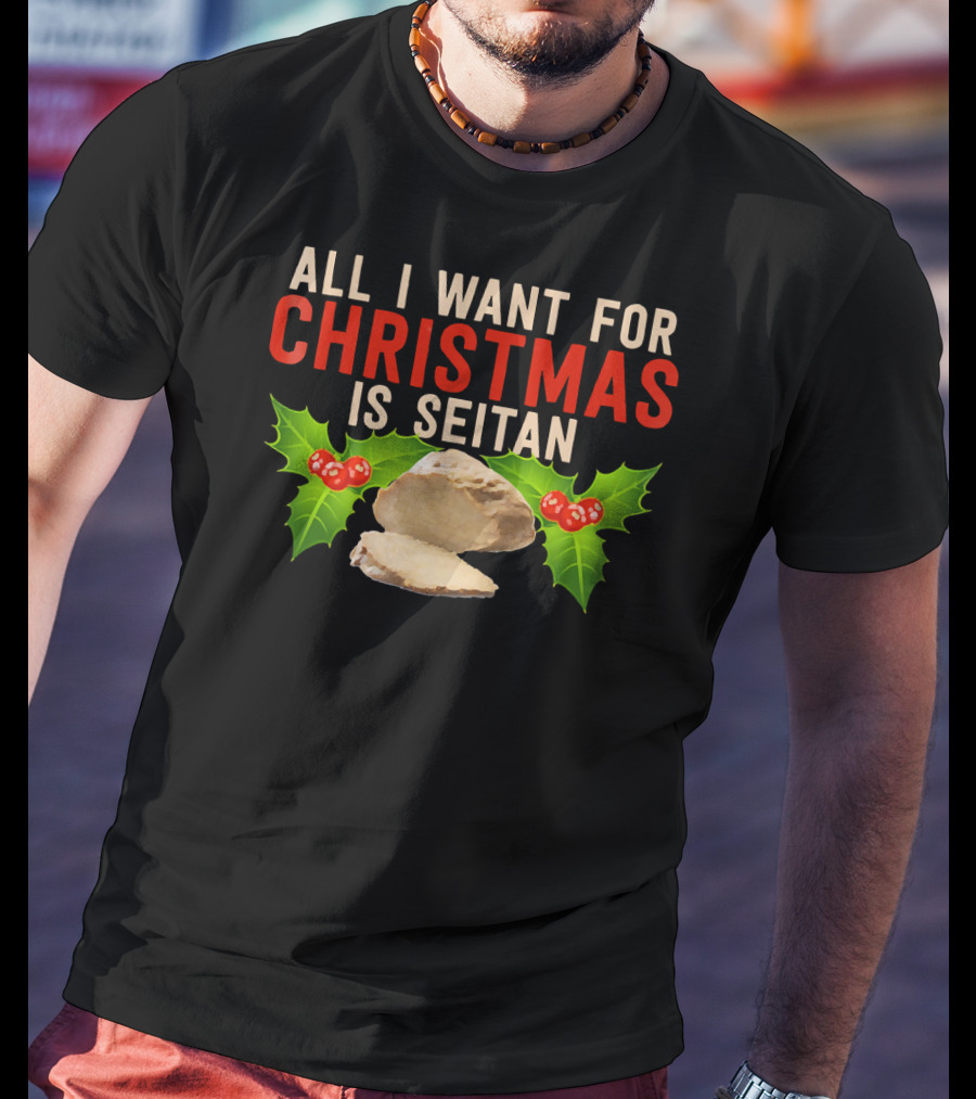 All I Want For Christmas Is Seitan Holiday T-Shirt