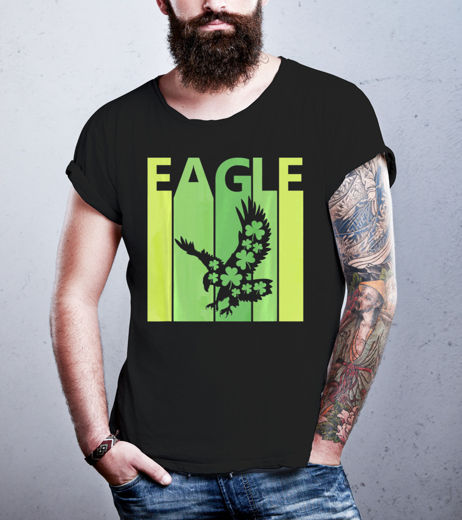Lucky Irish Shamrock Eagle St Patricks Day T-Shirt