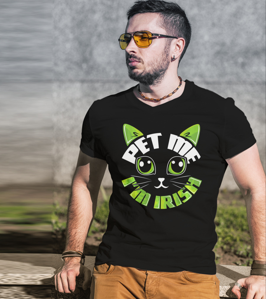 Pet Me I'm Irish Cat Dublin Party T-Shirt
